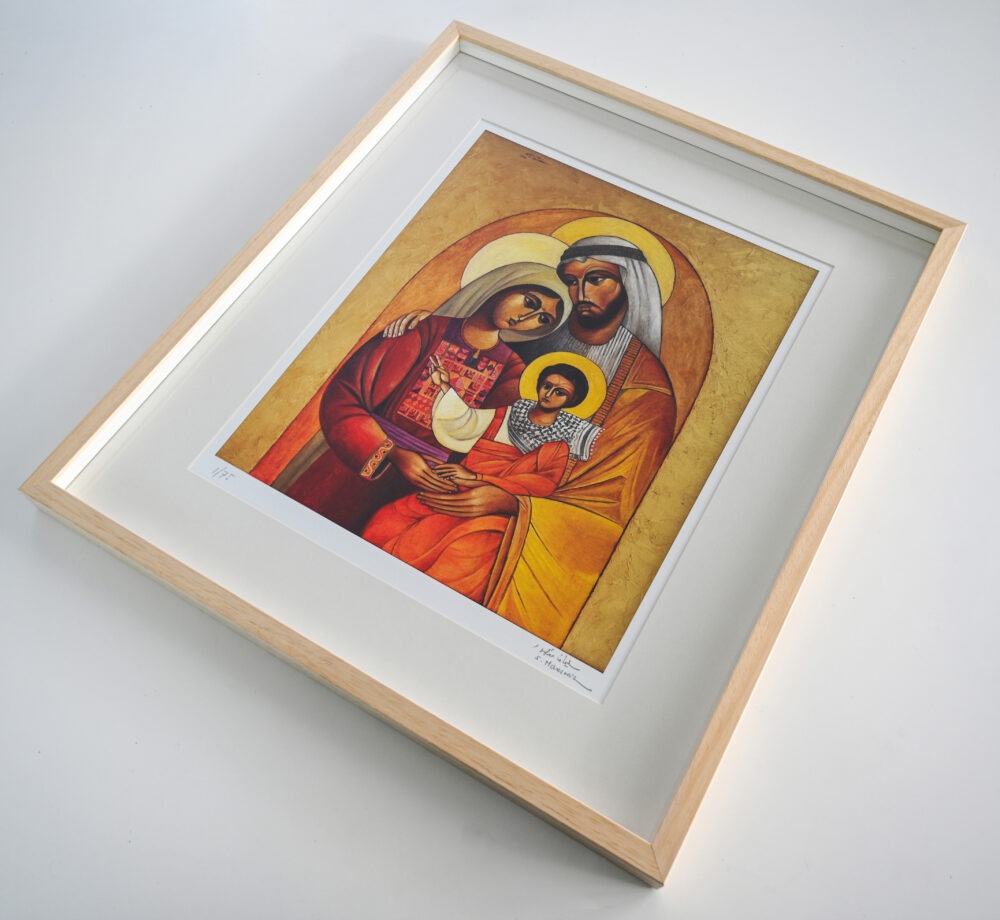Holy Family by Sliman Mansour Framed