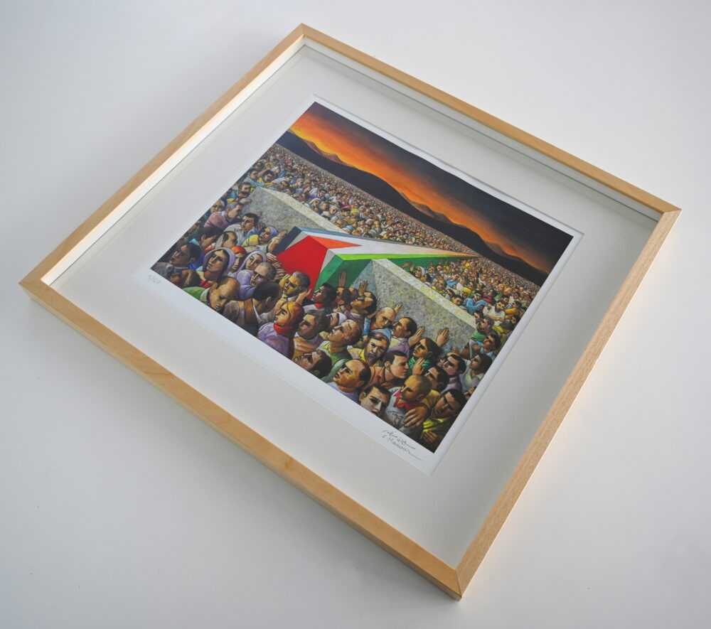 Rituals Under Occupation by Sliman Mansour Framed