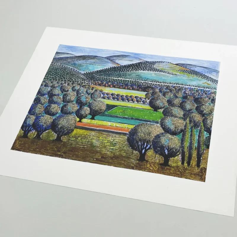 olive trees landscape by nabil anani - Canvas Wall Art Palestine