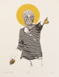 Saint-Girl-1 - Silkscreen Print Art Work by Bashar Alhroub