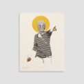 Saint-Girl-1 - Silkscreen Print Art Work by Bashar Alhroub