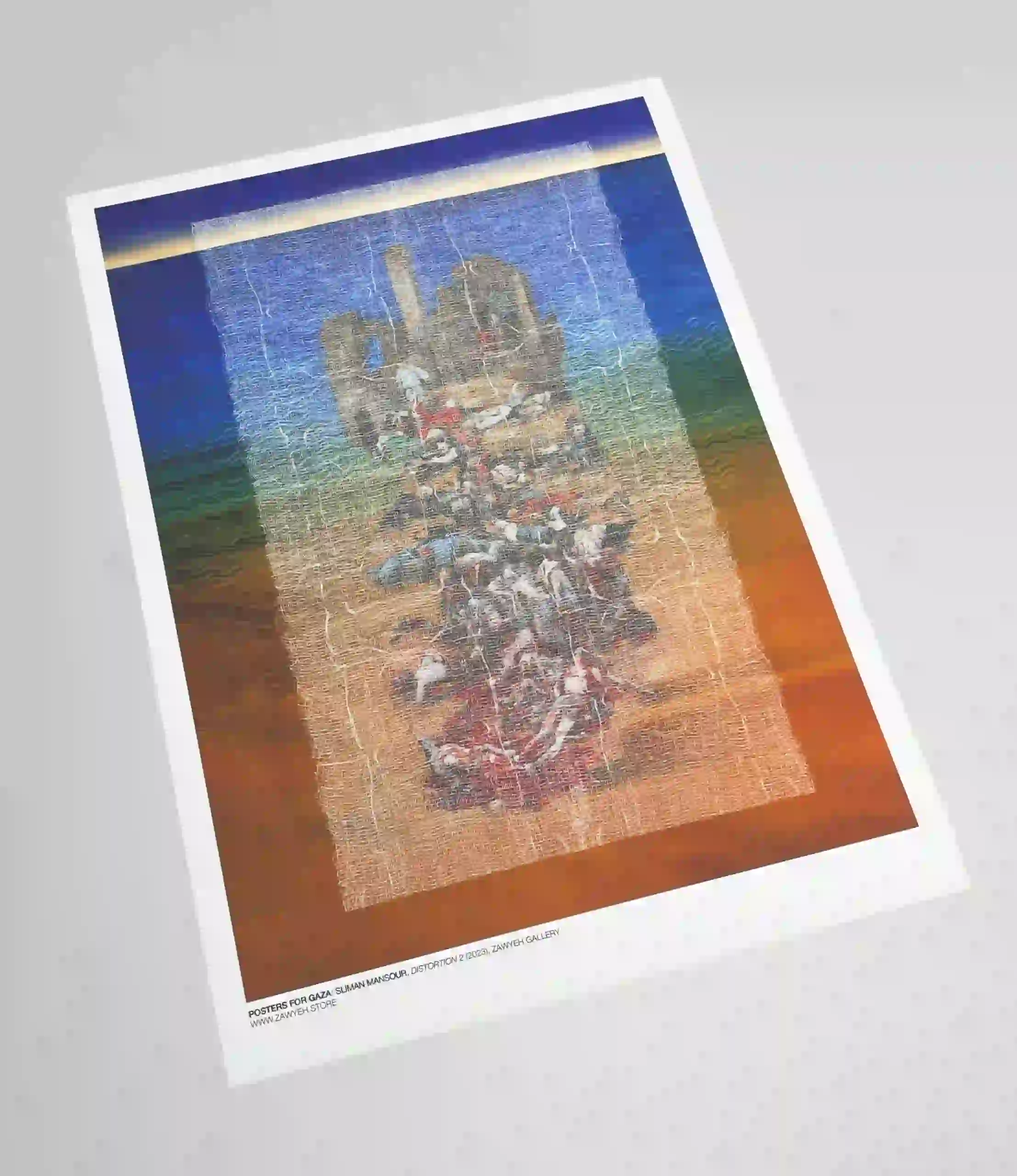 Distortion No.2 by Sliman Mansour unframed - Arts in Palestine