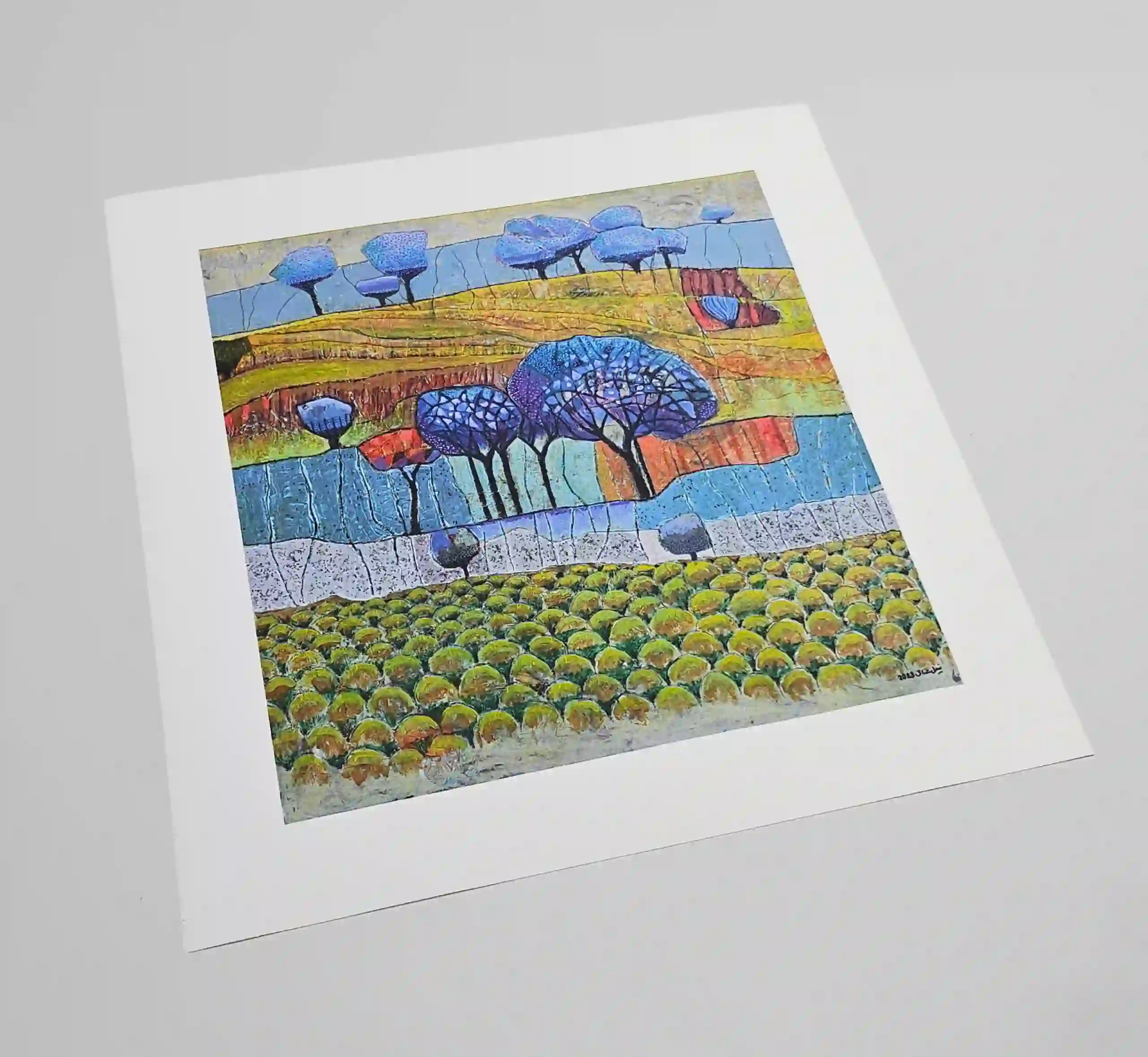 Palestinian Olive Trees by Nabil Anani Palestinian Canvas Print