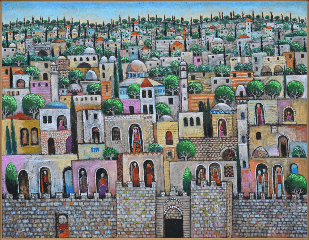 Scene From Jerusalem Canvas Nabil Anani
