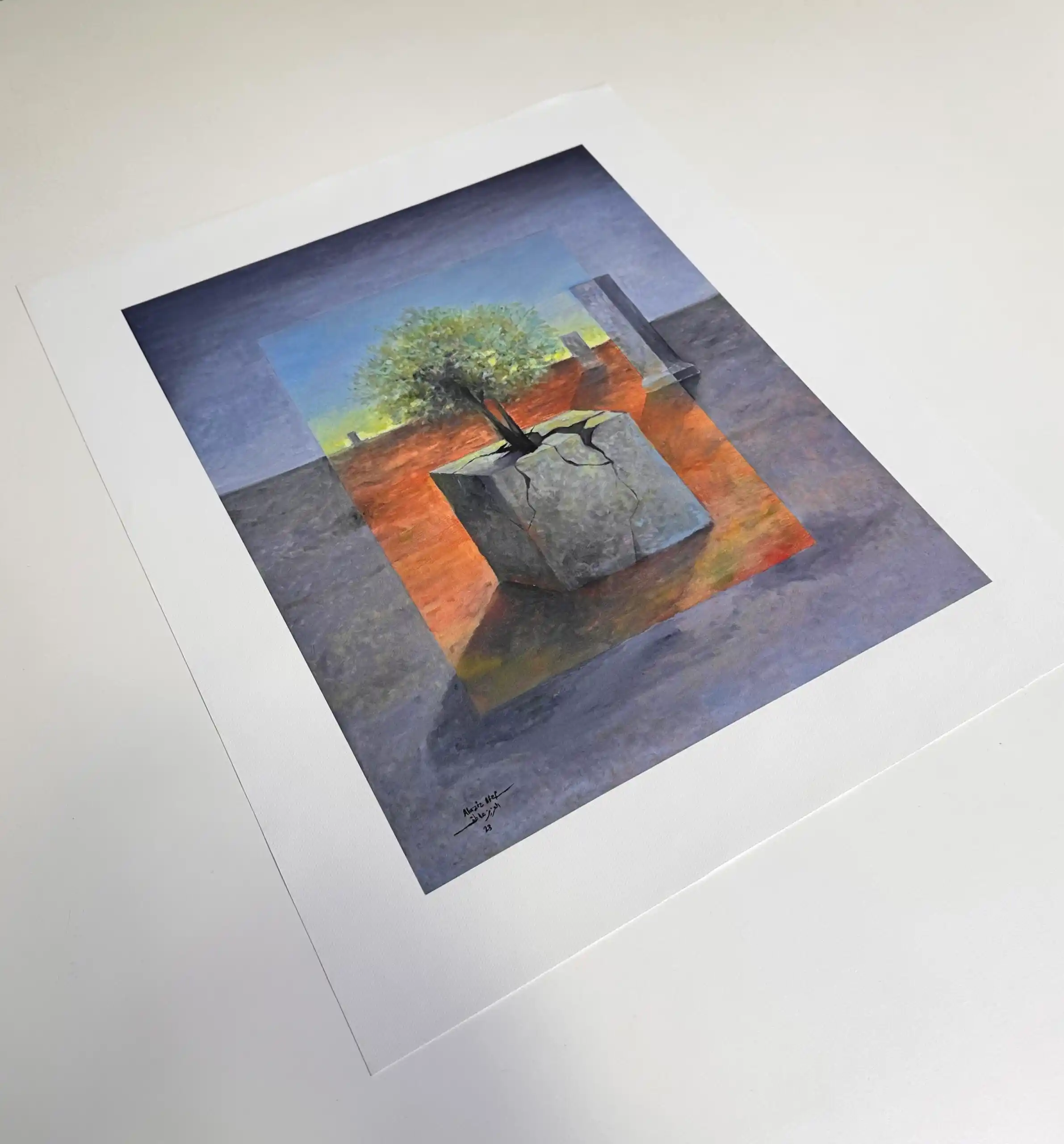 A Stone Grows Downward by Alaziz Atef1 - Canvas Art Print
