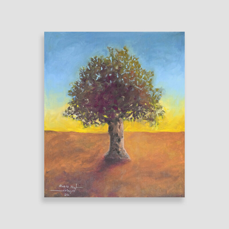 An Olive Tree by Alaziz Atef - Canvas Wall Art