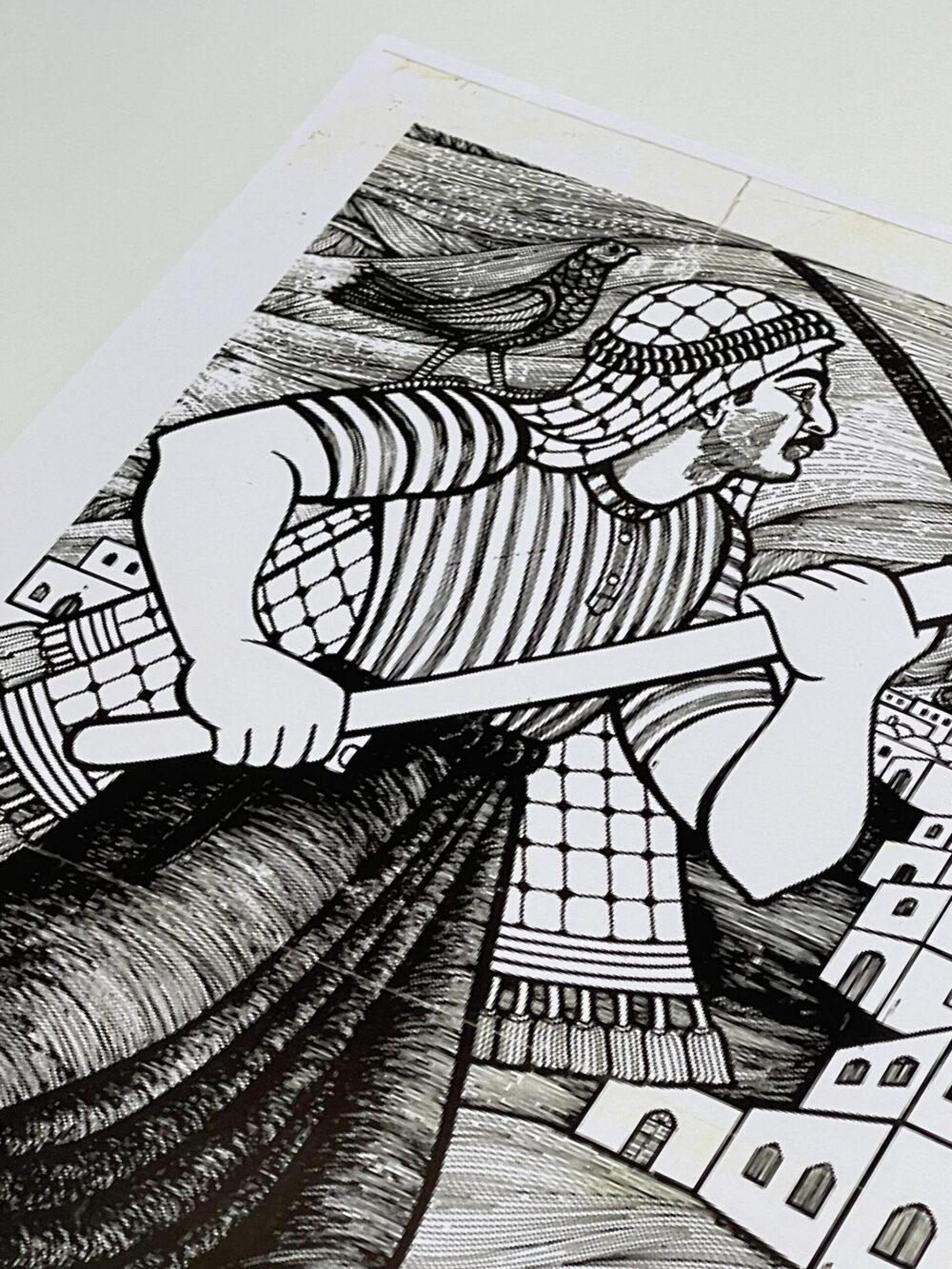 Land Day by Abdel Rahman Al Muzain - Rare Print